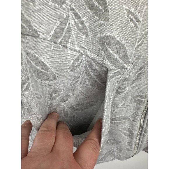 Soft Surroundings Sunday In Estrade Hoodie Jacke Gray Full Zip Knit Leaf Size S - Picture 3 of 8